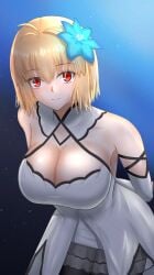  alternate_version_available arcueid_brunestud big_breasts breasts cleavage color dress elbow_gloves fukufukushinken full_body gloves huge_boobs huge_breasts large_boobs large_breasts leaning_forward line_art looking_at_viewer melty_blood monochrome official_alternate_costume presenting_breasts short_hair smile solo tsukihime vampire vampire_girl 