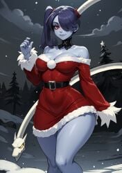  ai_generated christmas female looking_at_viewer makimass_ai skullgirls squigly video_games 